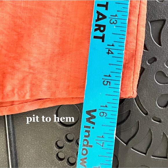 Women's M Off The Shoulder Top Burnt Orange Peasant Boho Prairie Flowy Ruffles - Picture 8 of 8